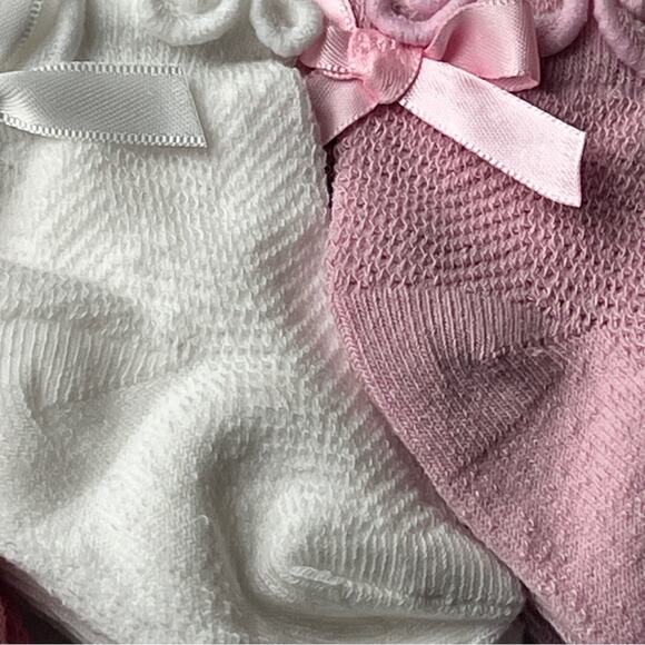 Sparkle My Universe Kids Bow Ankle Multi-pack Socks Sz 6-12 M Six Pairs - Picture 4 of 12